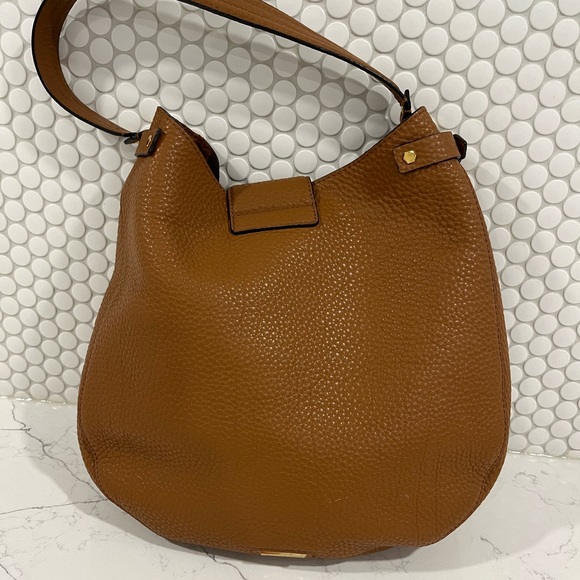 Brown leather Rebecca Minkoff shoulder bag with tassel accents. - Picture 3 of 3